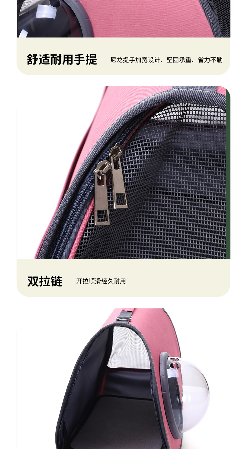 Rongka Pet Cross-border foldable breathable Cat Bag, portable crossbody and hand-held pet bag, Space Visible cat bag pic 8