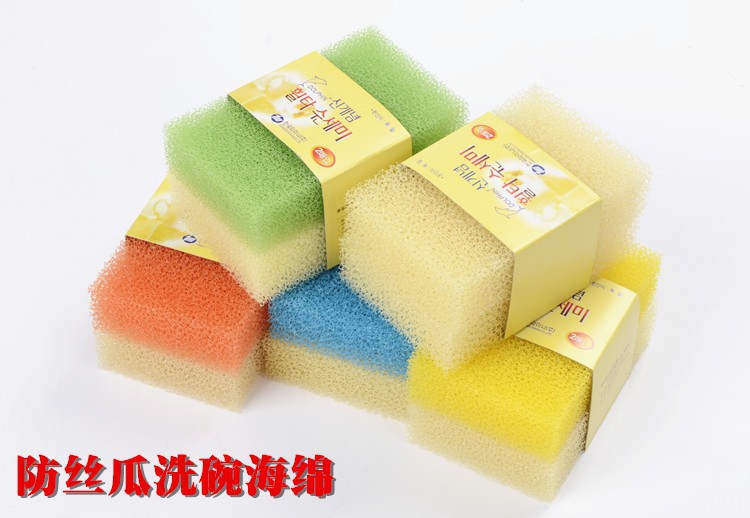 仿丝瓜海绵擦不掉渣不沾油洗碗海绵厨房刷锅刷碗丝瓜络清洁棉去油详情1