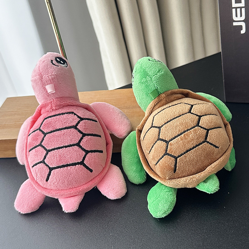 批发卡通创意乌龟毛绒玩具公仔彩色海龟小号玩偶女包包钥匙扣挂件详情7
