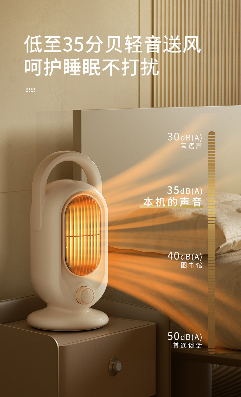 现货桌面暖风机室内小型取暖器取暖器PTC陶瓷电商代发电暖气速热详情9