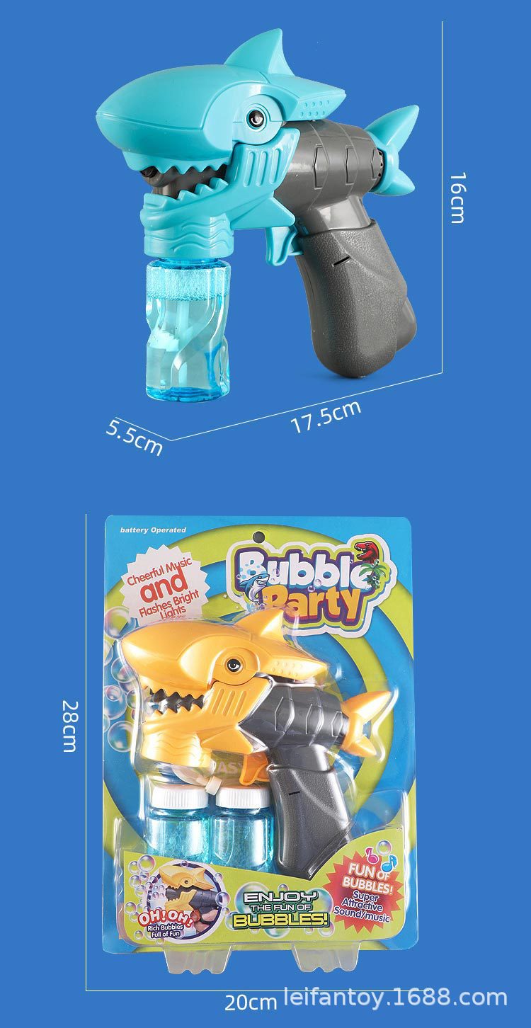 Cross-border foreign trade electric shark bubble gun, children's summer outdoor interactive fully automatic bubble machine toy pic 20