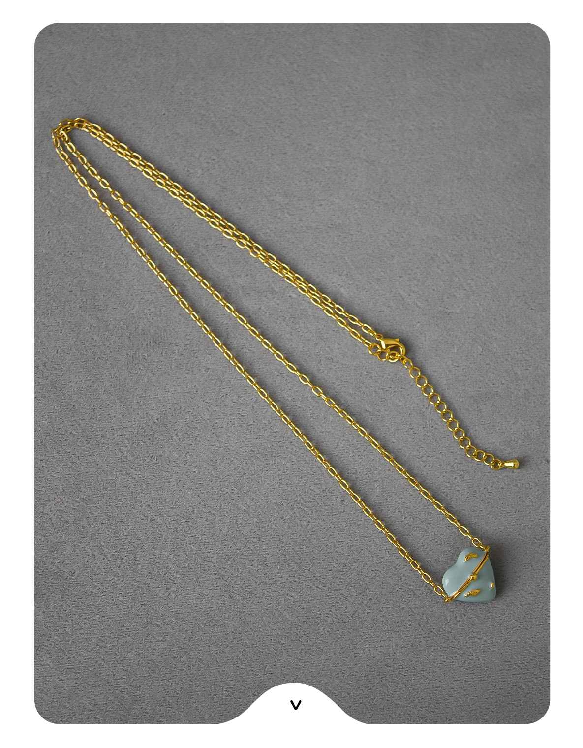 HY家遗憾系列爱心珐琅盒子项链 小众开合立体滴釉桃心长款毛衣链详情9