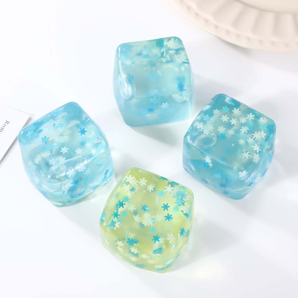 夏日清爽水立方捏捏解压软胶玩具弹性拉伸挤压方块麦芽糖冰块批发详情2