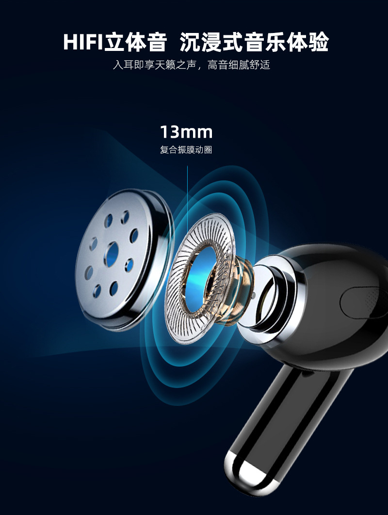 AI simultaneous interpretation version Bluetooth wireless headphones Space capsule TWS dual-label ENC high-definition call stereo factory wholesale price pic 5