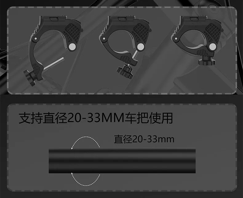 2024 Yaqi Cross-border New three-light bicycle lamp cycling equipment accessory, high-brightness with battery level display and high and low beam pic 8