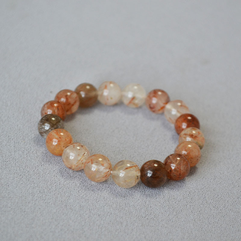 新中式复古10mm红发晶串珠手链女时尚百搭手串小众高级感手串批发详情6