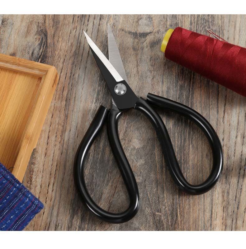 德国不锈钢大剪刀家用菜刀王多功能剪子黑色尖头剪纸裁缝专用锋利详情11