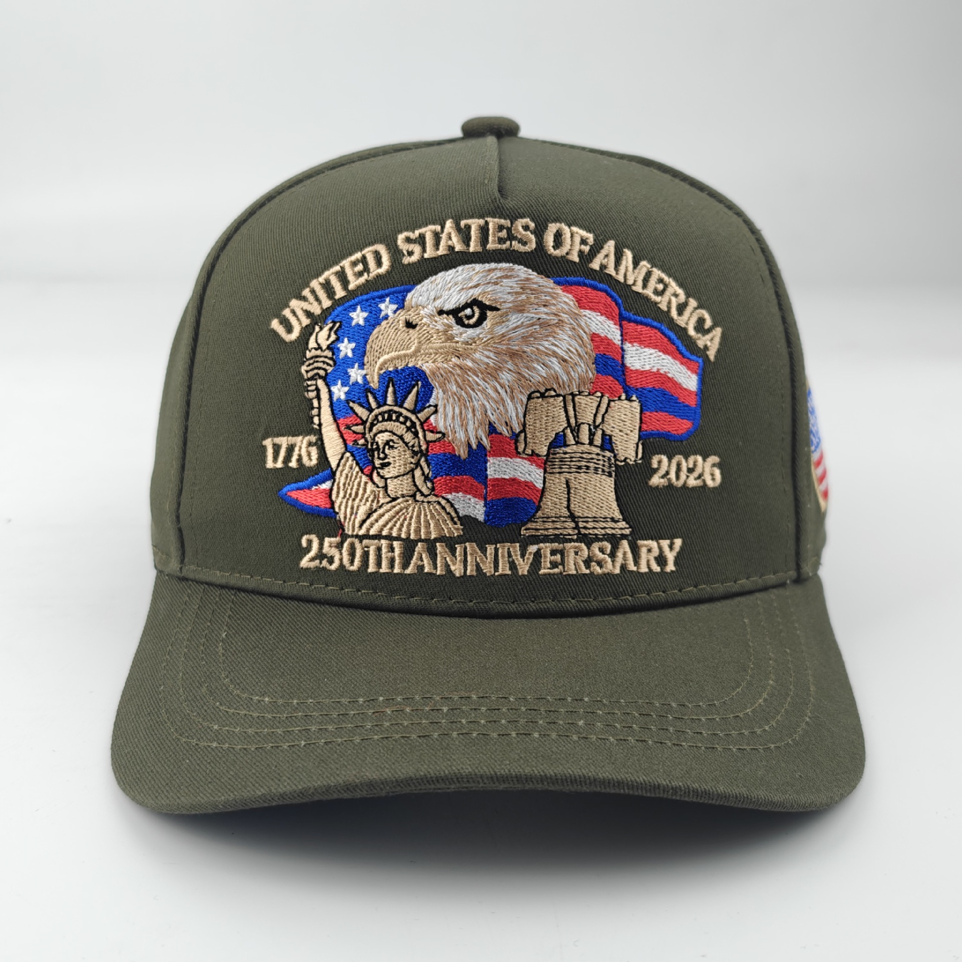 New in-stock American 250th anniversary commemorative baseball cap, three-dimensional embroidered commemorative cap, cross-border headband baseball cap pic 19