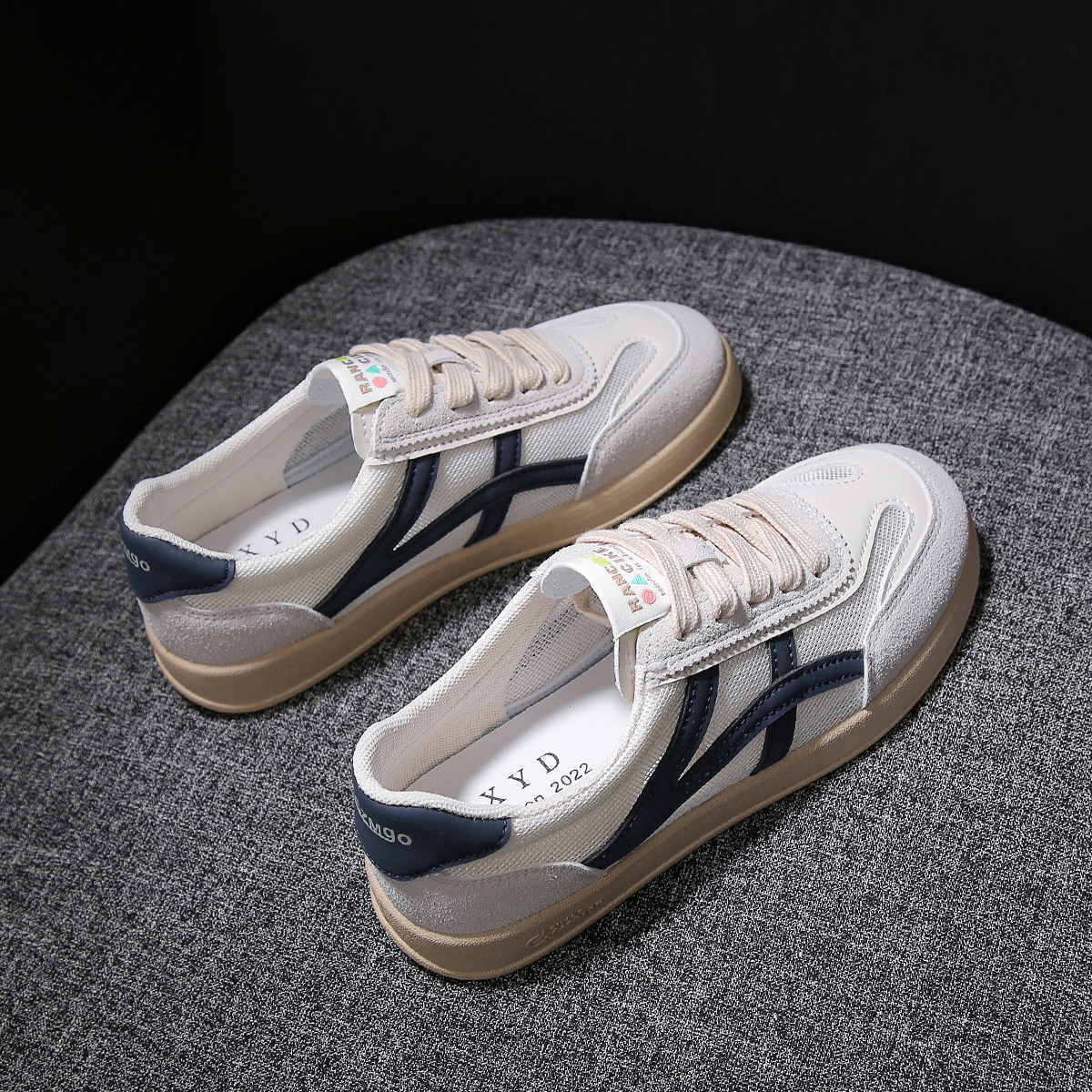 网面透气阿甘鞋女2025年夏季新款小白鞋平底防滑百搭休闲运动板鞋详情13