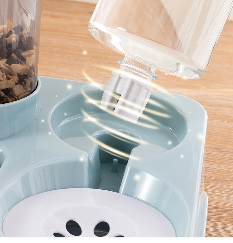 Cat bowl, dog bowl, automatic water dispenser, feeder, non-wet mouth, anti-tipping food bowl, cat food bowl, for cats and pets pic 10