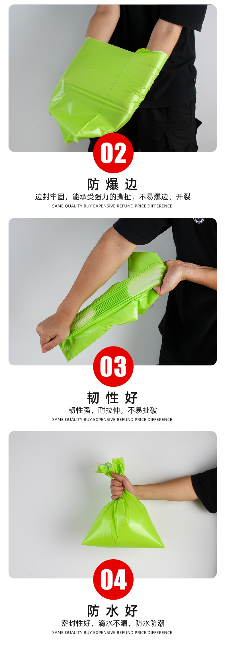 Wholesale of express packaging bags, black and white express packaging bags, self-adhesive logistics packaging bags, customized wholesale pic 4