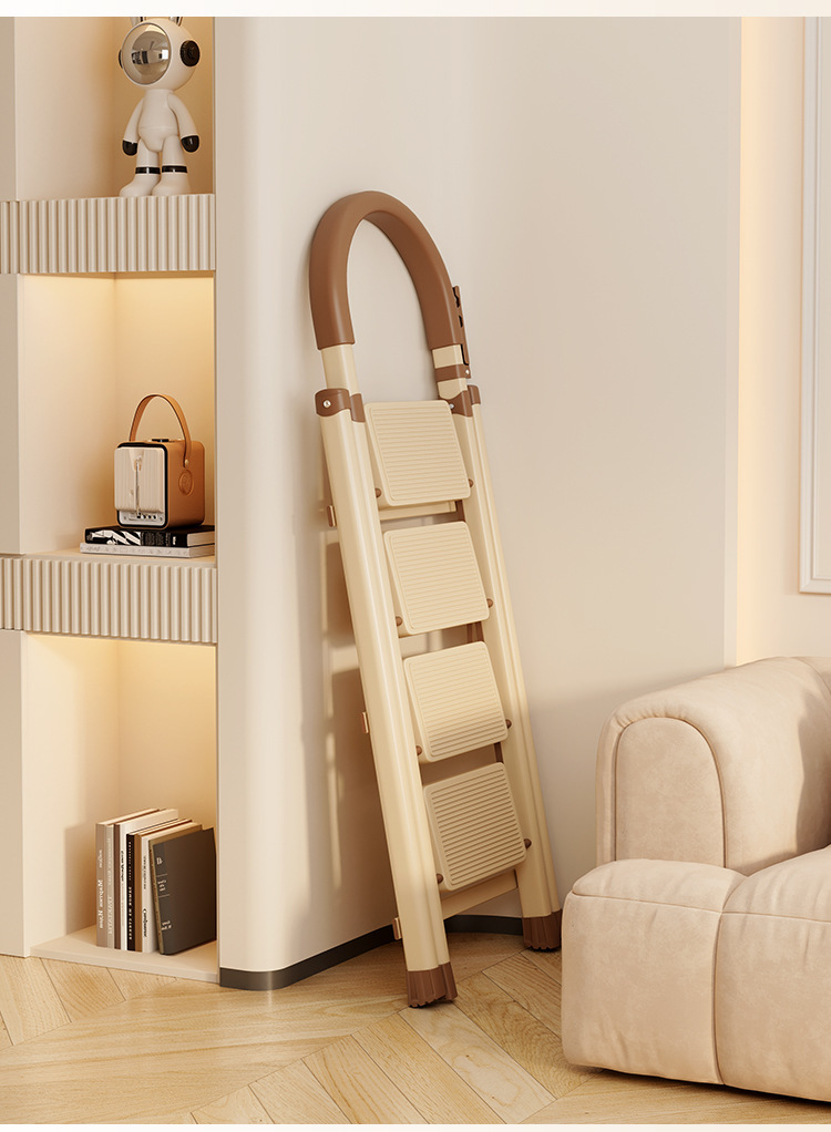 梯子多功能碳钢伸缩室内折叠家用加厚晾衣架两用人字梯爬梯楼梯详情9