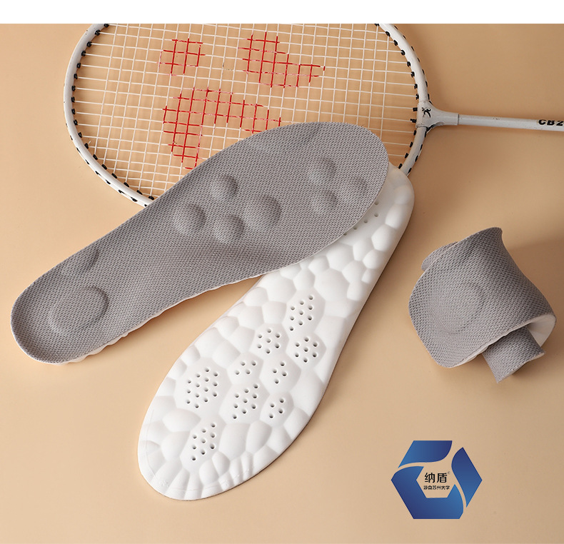 4D sports insoles for men and women, PU arch full pads, antibacterial, deodorizing, sweat-absorbing, breathable, highly elastic, shock-absorbing, leisure military training pic 17