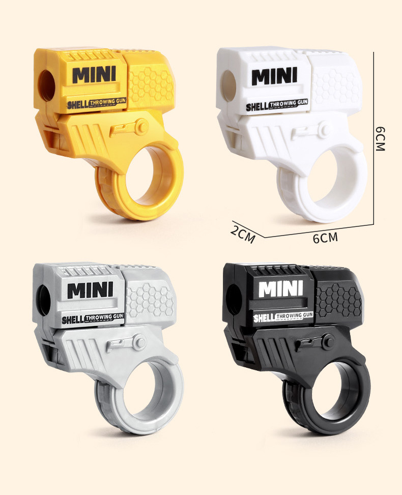 Factory wholesale cross-border best-selling mini finger stress-relieving ring rotating gun, cool and capable of firing shell-throwing toys for boys pic 14
