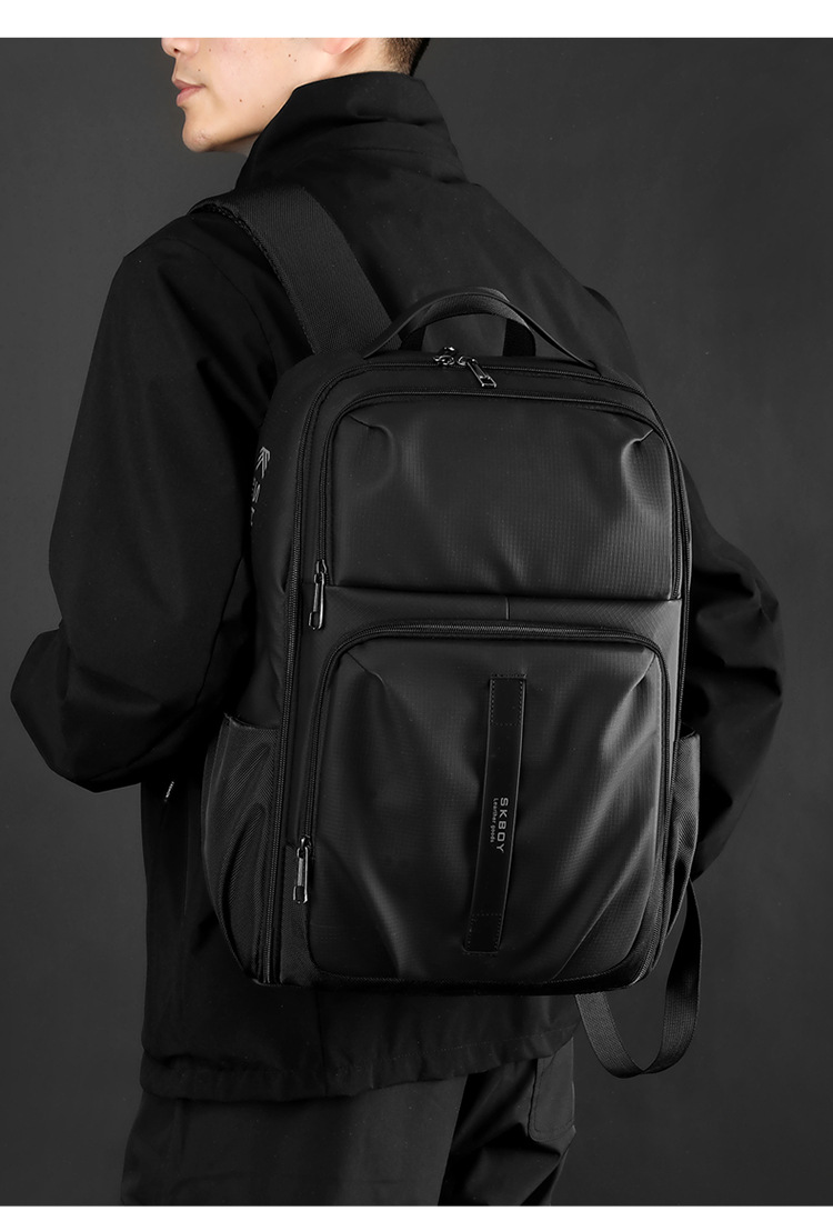 新款背包时尚双肩包商务通勤笔记本电脑包轻便休闲大容量17寸背包详情26