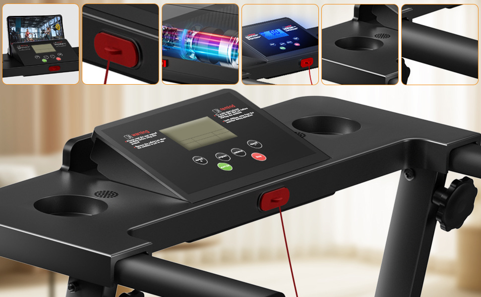 Yidakang home-use small folding fitness equipment, electric walking machine, indoor flat treadmill pic 9
