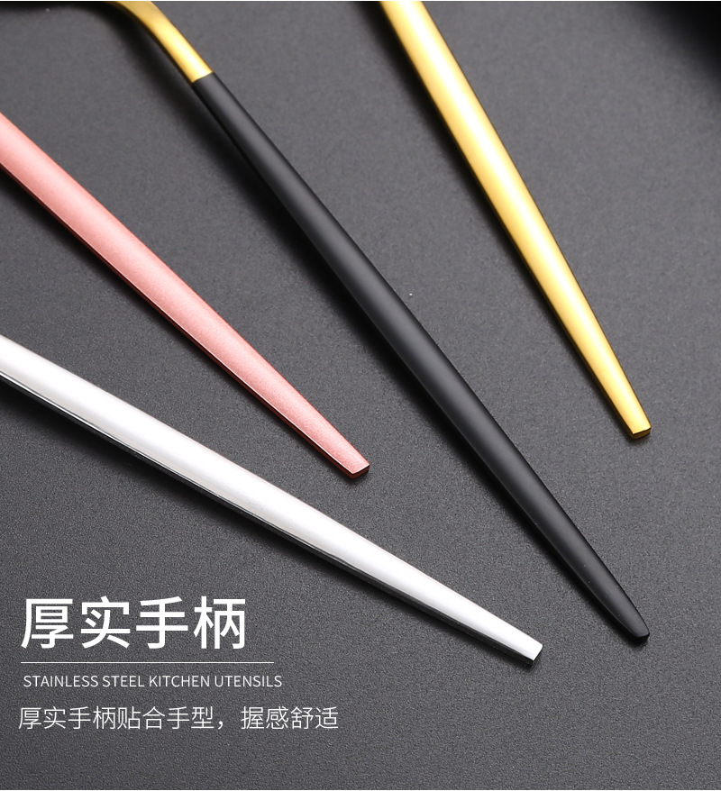 Stainless steel spoons, spoons, promotional gifts, home dining spoons, mixing spoons, creative gift box, tableware six-piece set pic 13