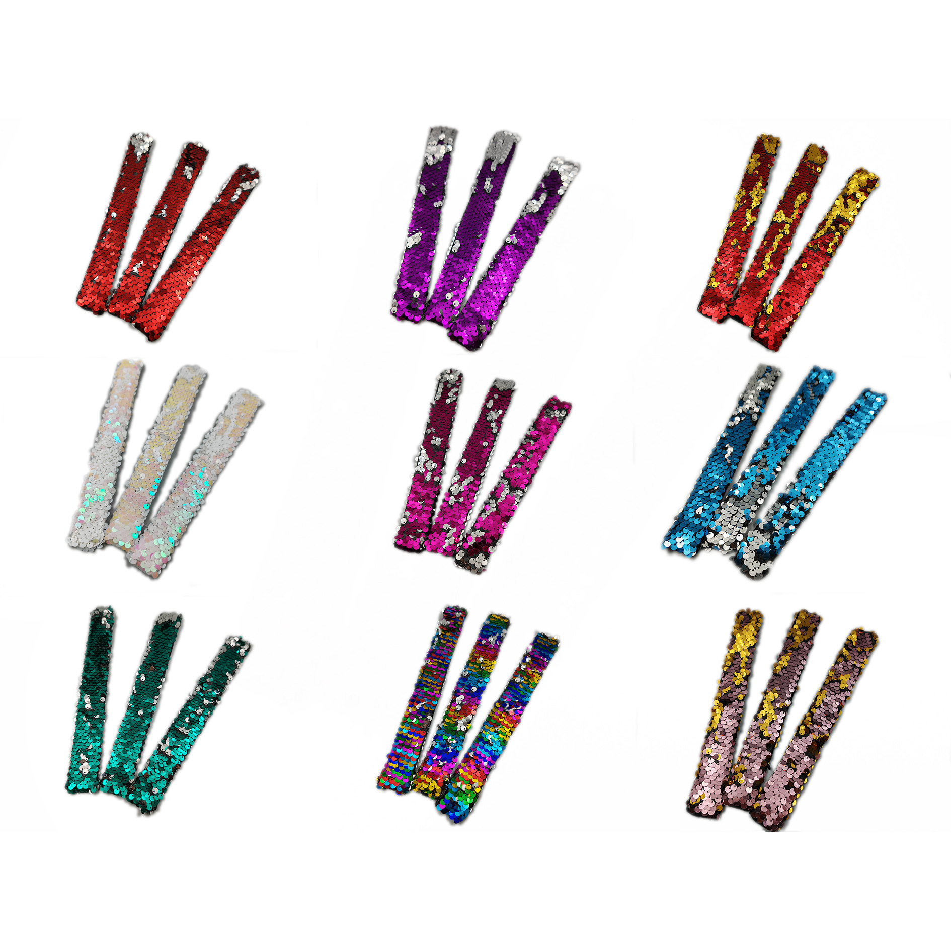 亚马逊卡通双色亮片美人鱼啪啪圈手环饰品手腕带儿童批发节日礼物详情2