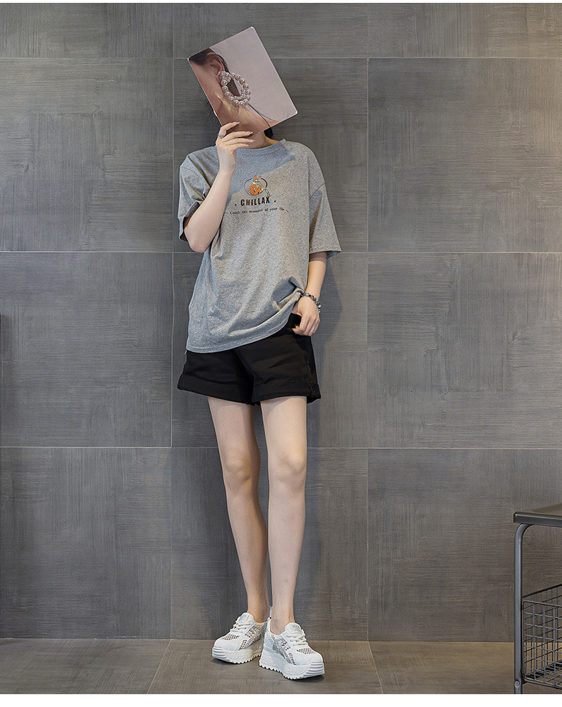 小个子厚底小白鞋女2025夏款轻奢爆款浅口透气运动增高休闲老爹鞋详情23