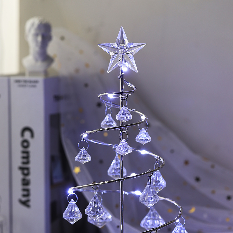 Christmas decorations, gifts, electroplated ironwork trees, LED illuminated crystal Christmas trees, crystal display stands, ornaments, night lights pic 15