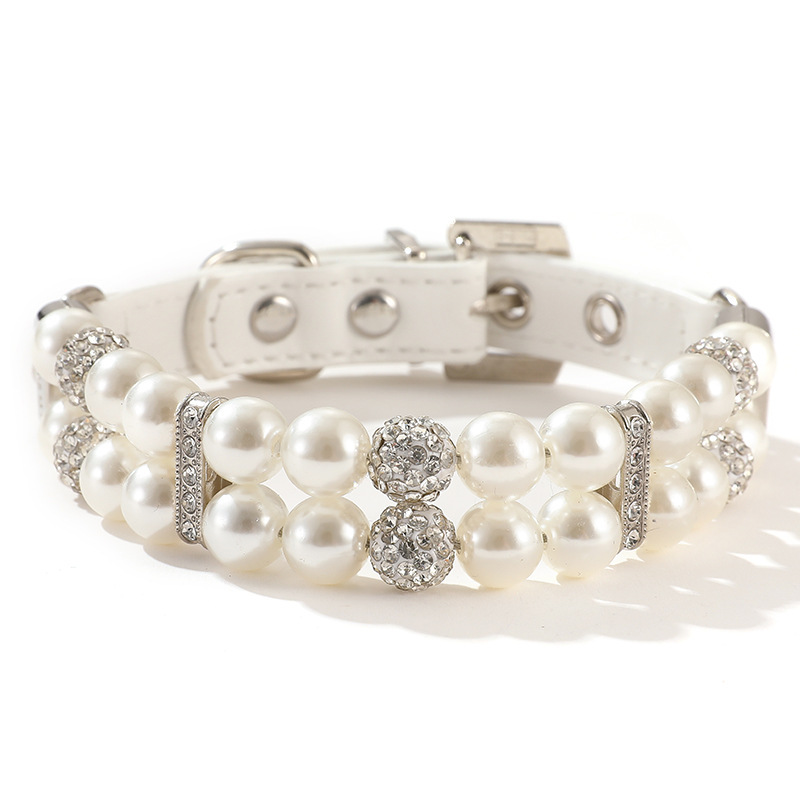 Wholesale of pet collars, drawstrings, neck rings, pearl cat necklaces, small and medium-sized dog rings, and neck rings pic 14