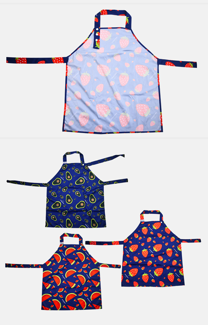 可爱小童围裙涤纶 易于收纳幼儿园绘画烘焙围裙隔油防水儿童围裙详情12