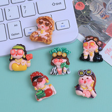 多彩鲜花花瓶夜光手工diy饰品配件奶油胶树脂小配件材料包批发详情5