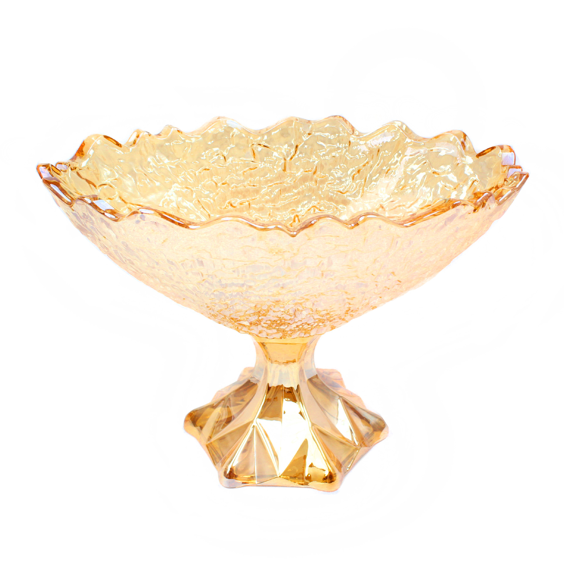 The new cross-border 2024 glacier bark glass fruit plate, fruit blue fruit bucket, kitchen and living room ornaments are selling well pic 12