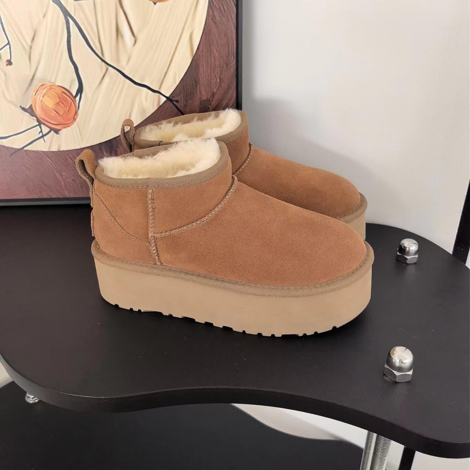 Sangpo Snow Boots for Women, thick-soled 2025 new style, fashionable, versatile, simple short boots, warm, 5 cm cotton shoes, Mera pic 25