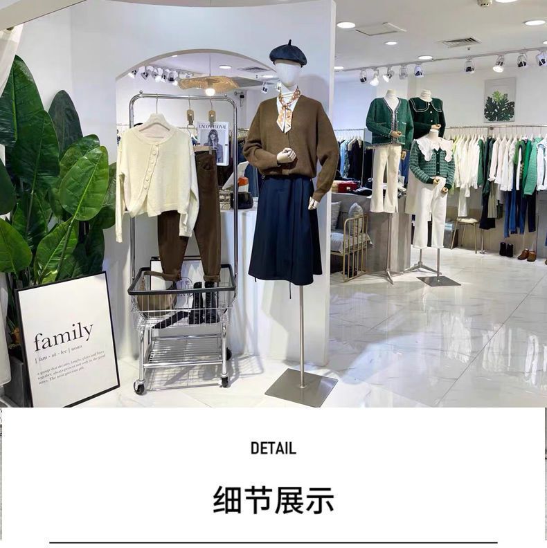 星辰轻奢可移动带轮衣帽架服装店落地展示架女装挂衣架服装配饰网红拍照道具详情3
