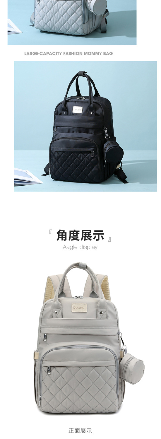 工厂直发妈咪包跨境新款轻便自带隔尿垫双肩包防泼水大容量宝妈外详情15