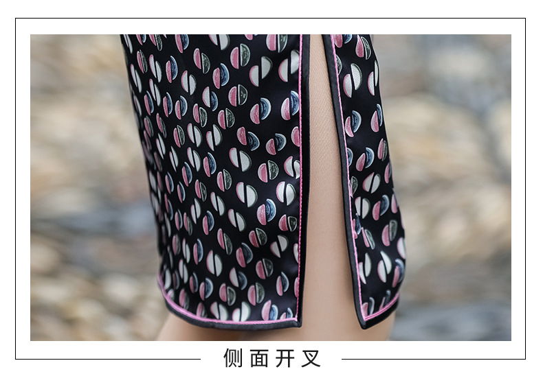 旗袍年轻款高端气质改良长款素雅少女浅色雪纺2022年春夏新款批发详情16
