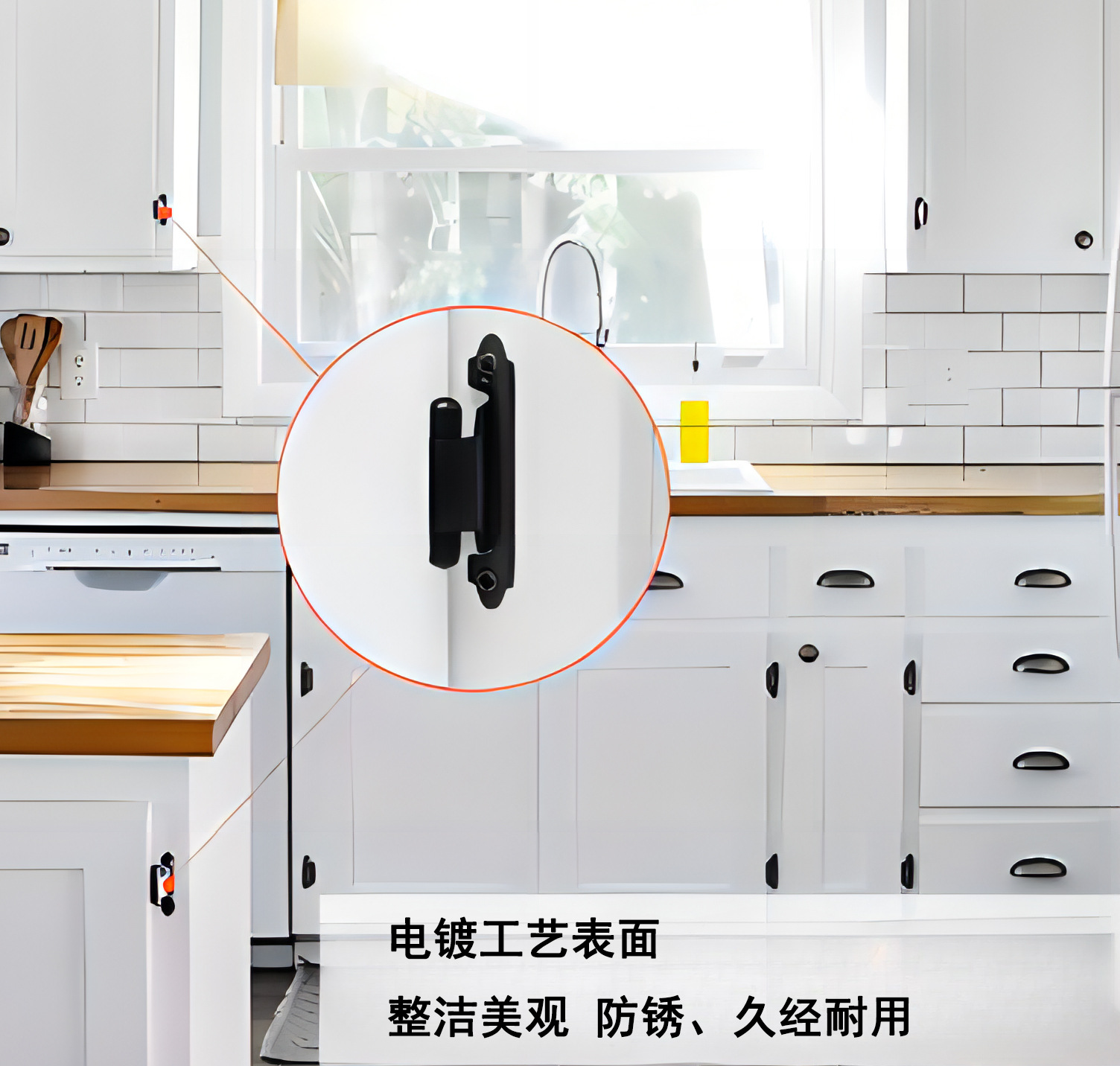 美式合页批发弹簧铁合页家具五金配件橱柜连接件缓冲直臂自关铰链详情9