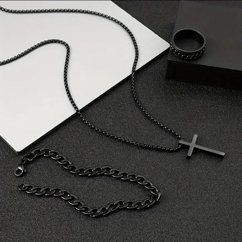 SHEIN Amazon temu best-selling European and American cross set decorative items. The chain can rotate and the electroplating does not fade pic 4