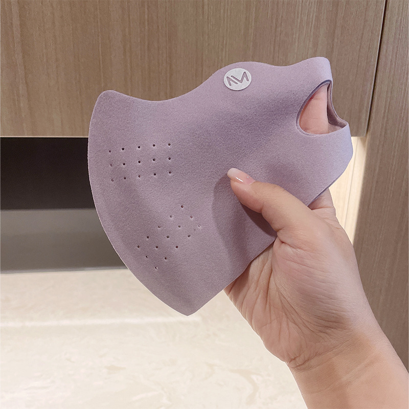 Collagen warm mask for autumn and winter, warm fleece support, breathable solid color, cold-proof, cycling, windproof, dust-proof face mask, sun protection pic 8