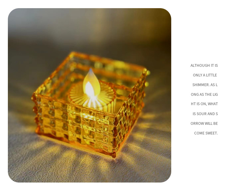 新款方形LED亚克力水晶蜡烛灯圣诞电子蜡烛氛围灯小夜灯桌面摆件详情13