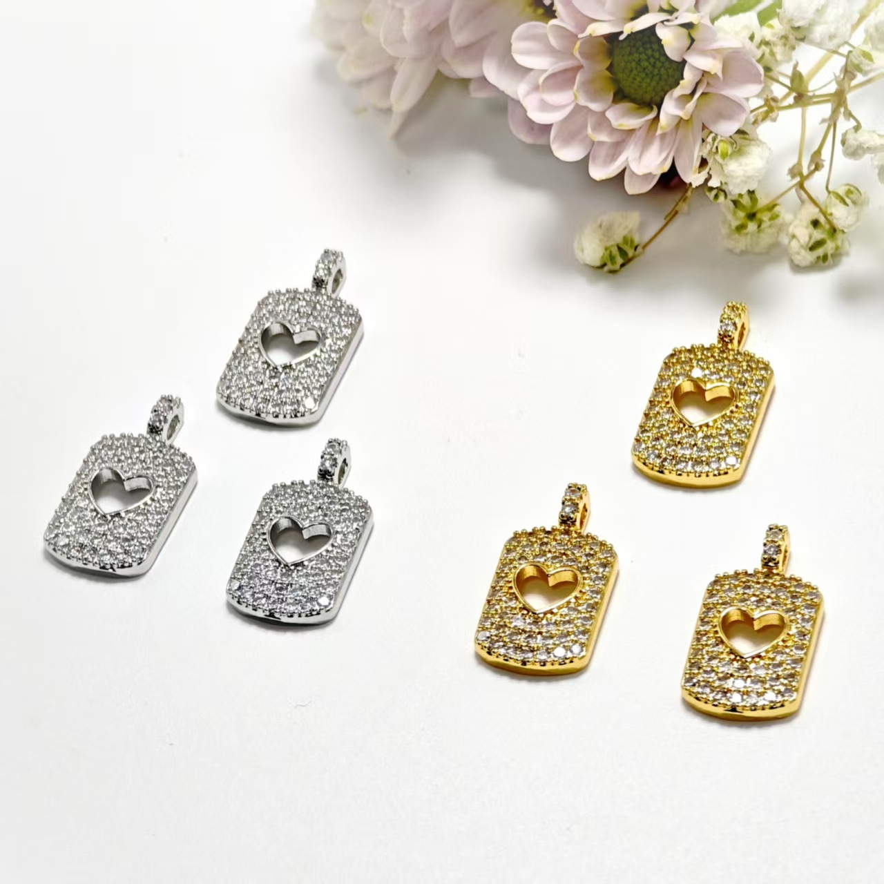 韩国镶钻十字架爱心项链小众设计金属冷淡风锁骨链毛衣链个性气质详情12