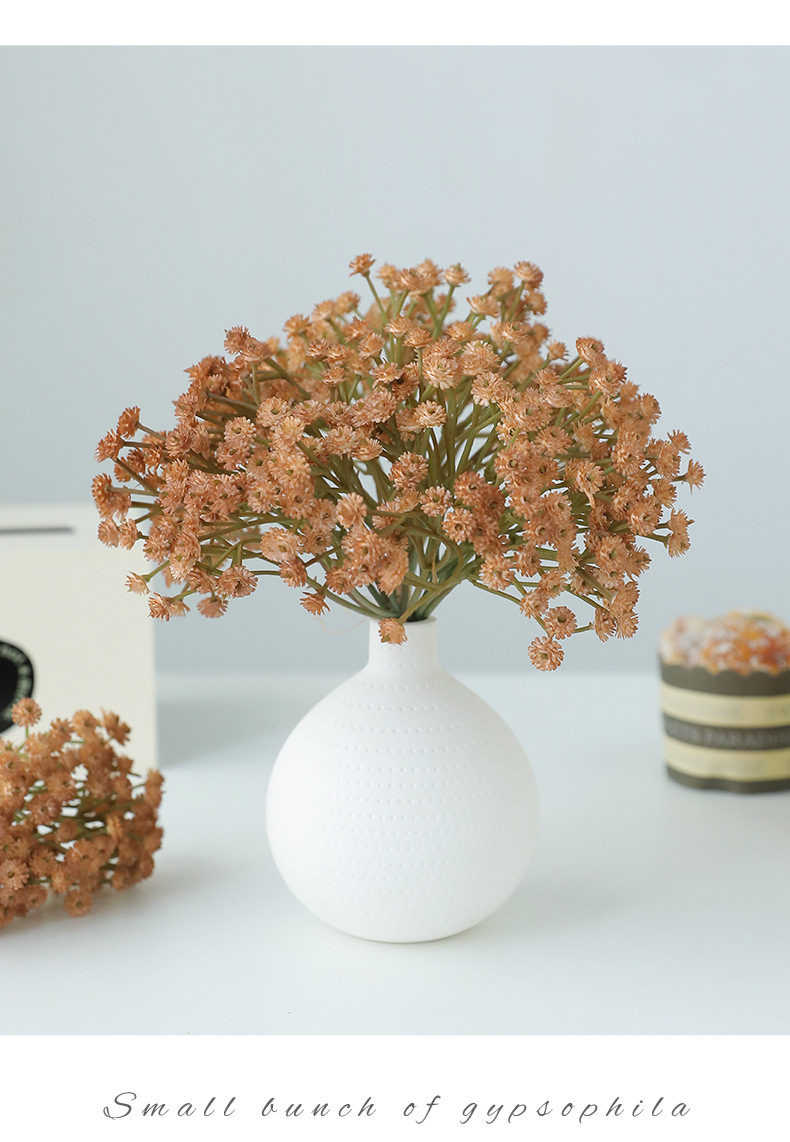 秋色满天星仿真花束简约风家居客厅装饰花艺摄影道具宠物园艺干花详情7