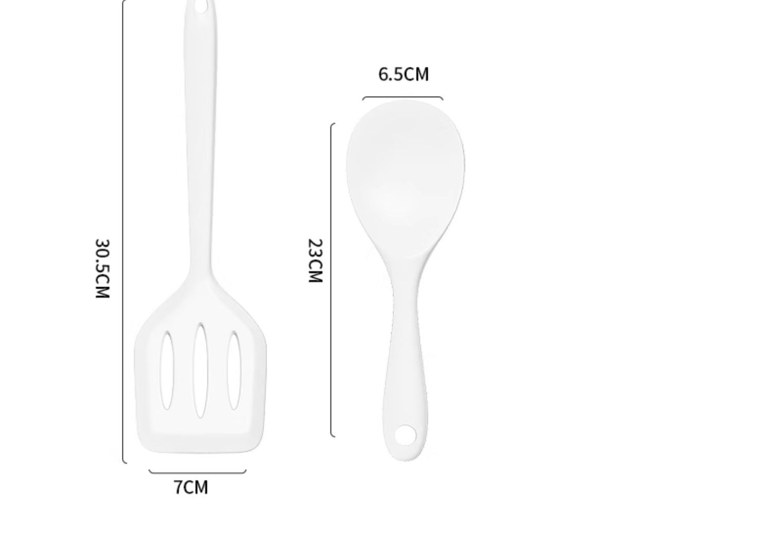 Food-grade silicone spatula, non-stick spatula, special household cooking spatula, soup spoon spatula, high-temperature resistant kitchenware set pic 29