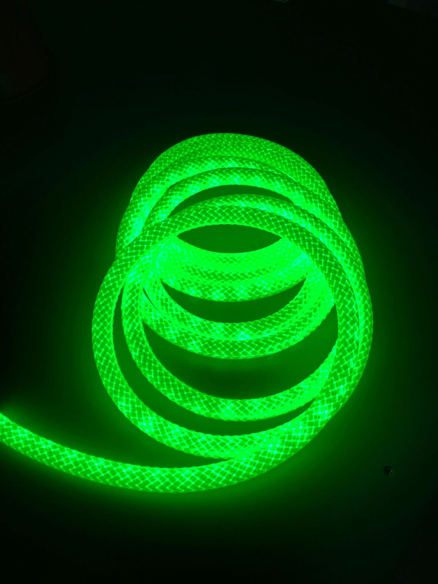 Internet-famous woven nylon light strip, 360-degree LED waterproof neon seven-color flashing light, RGB iridescent running horse atmosphere light pic 14