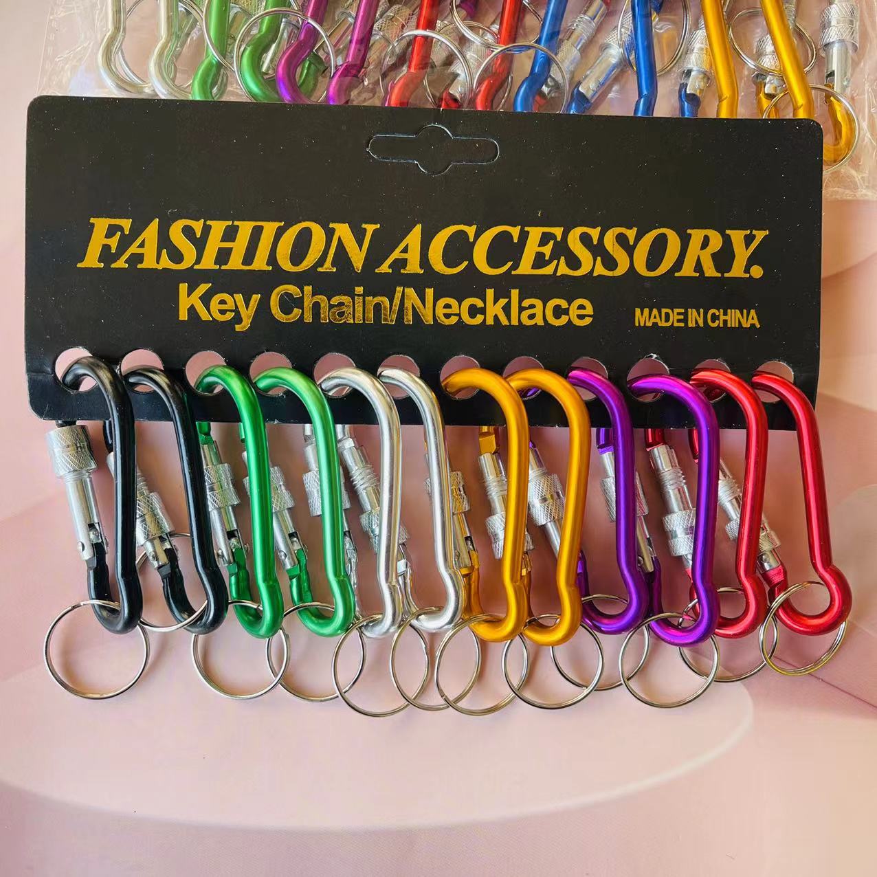 【 Zone 1-5 】 Mountain Climbing buckle 12/ pack 2400/ box 7 cm Mountain climbing buckle key chain Outdoor products Mountain climbing buckle key chain Small lock buckle Safety buckle 1 yuan supply pic 3