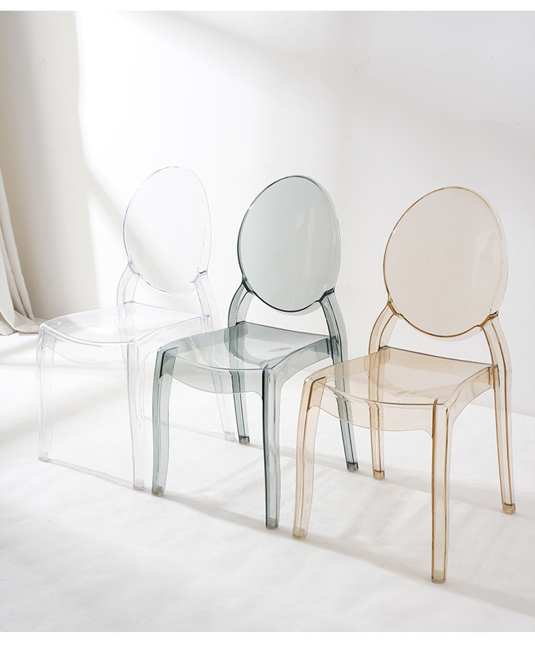 星辰欧式亚克力椅子现代简约餐椅魔鬼椅幽灵塑料透明水晶椅网红化妆椅详情4