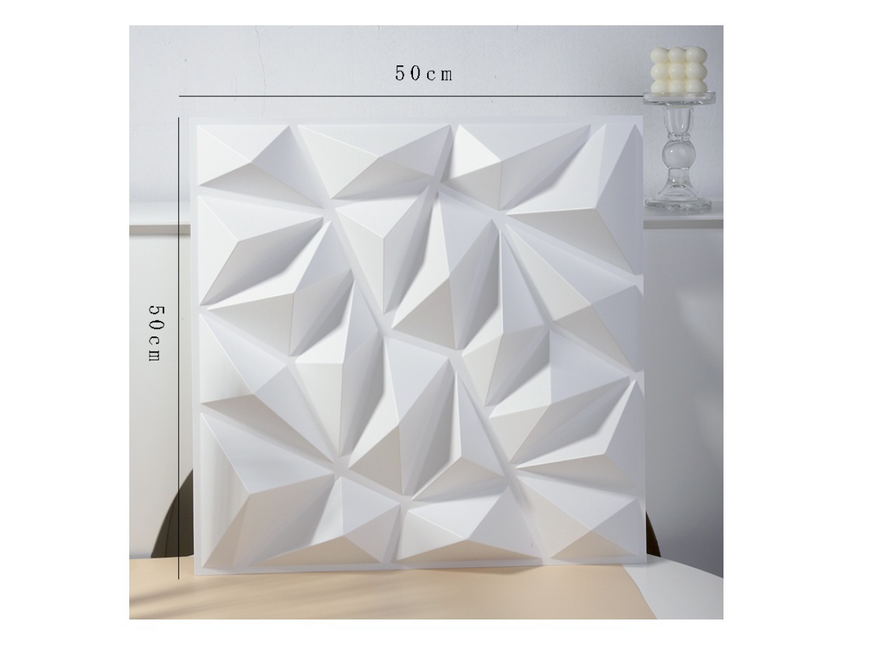 3D wall panel立体浮雕背景墙板贴客厅餐厅办公室民宿酒店KTV展厅遮丑墙壁PVC板跨境3D墙板绿生新材料详情3