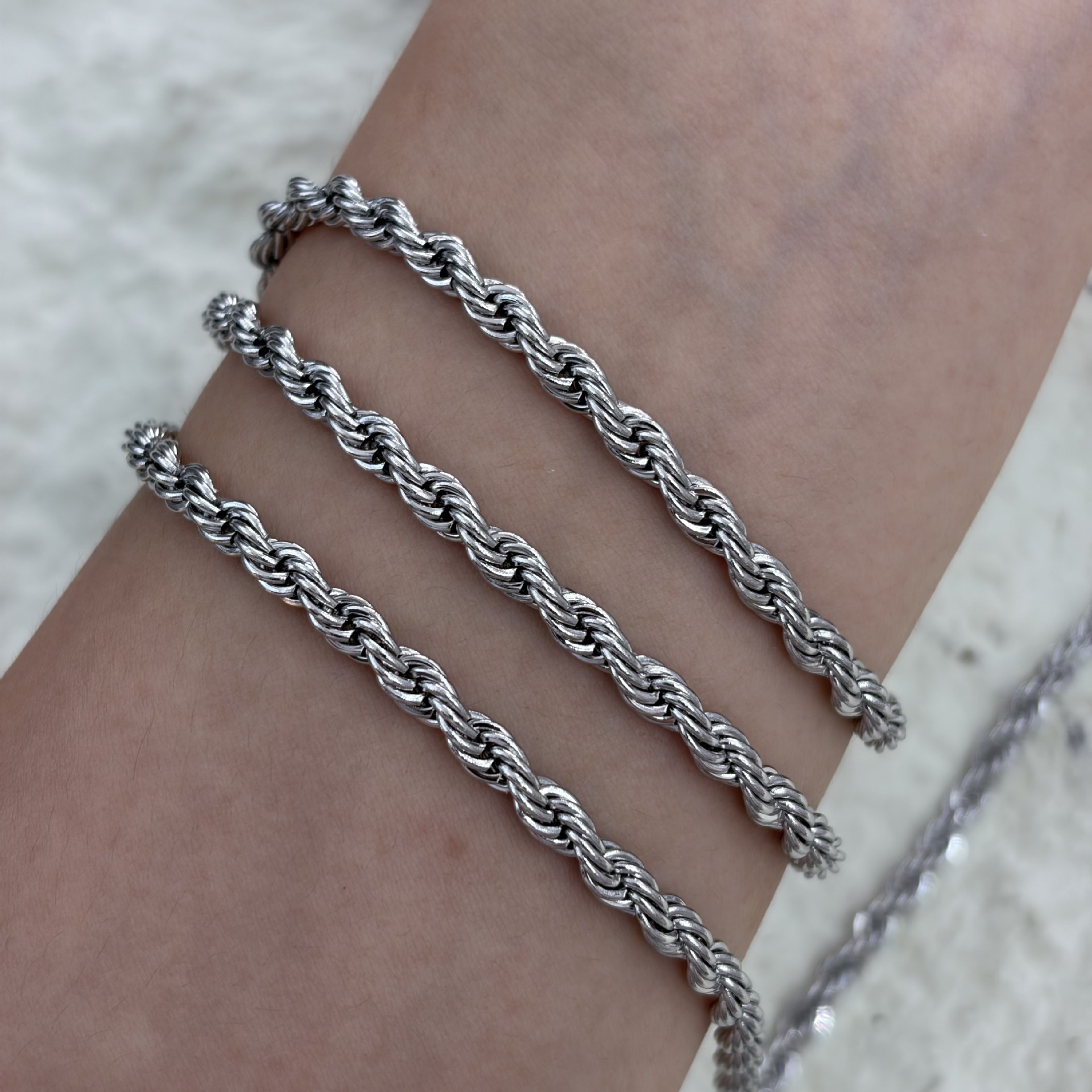 Metal twist chains, stainless steel twisted ropes, twist chains, jewelry accessories, bracelets, necklaces, semi-finished chains, multiple specifications pic 4