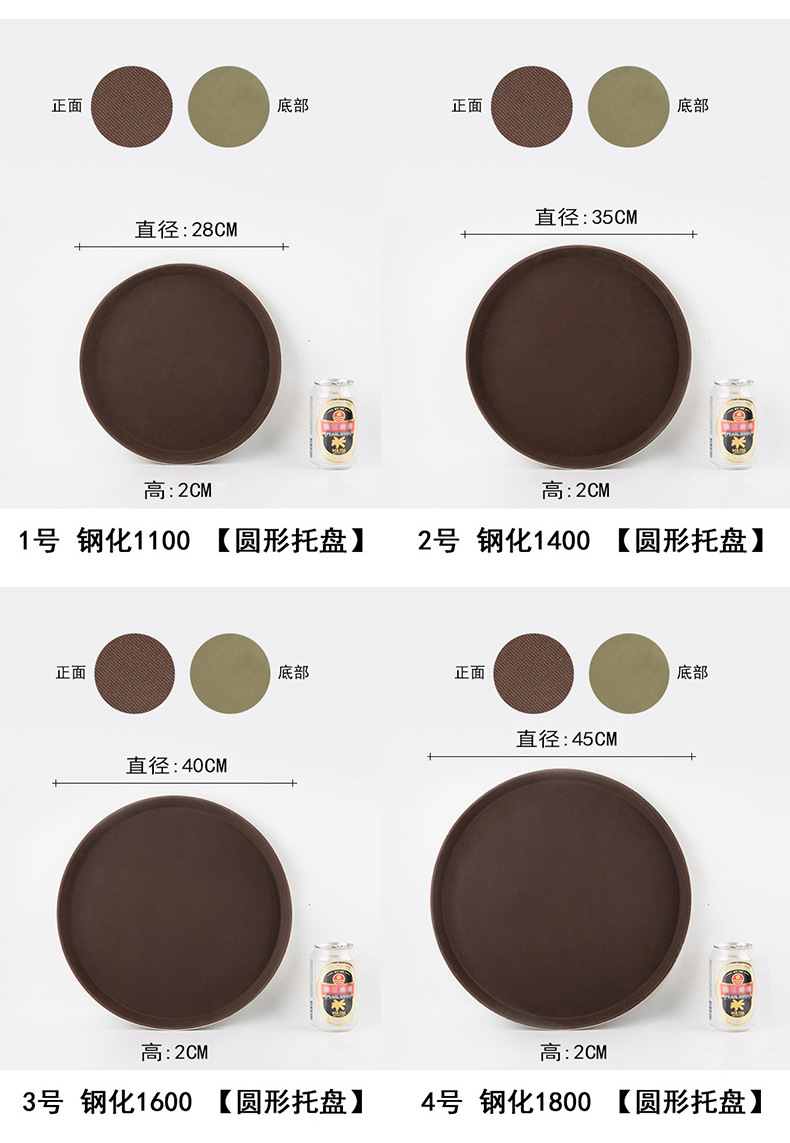Anti-slip tempered tray, PP plastic tray, rectangular commercial hotel serving plate, awarding and loading plate pic 8