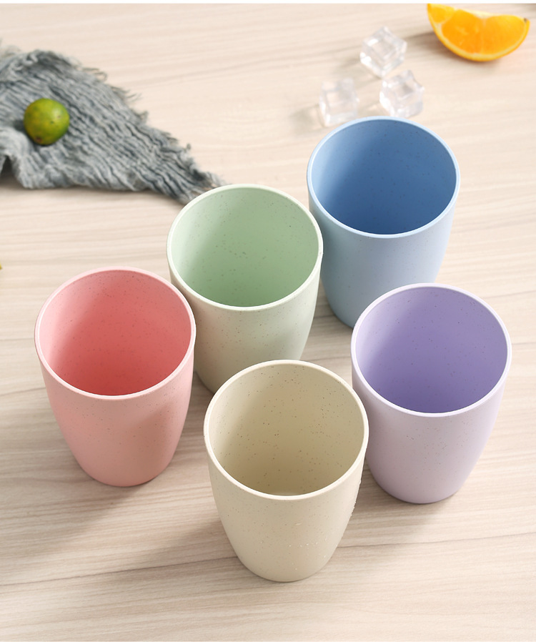 小麦秸秆杯子大肚杯简约水杯牛奶杯大容量漱口杯咖啡杯酒店刻字杯详情16