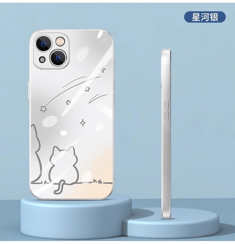 IPhone 16 phone case 13promax Protective case iPhone 12 Mini Painted 15 Cat 11 Couple 14plus pic 14
