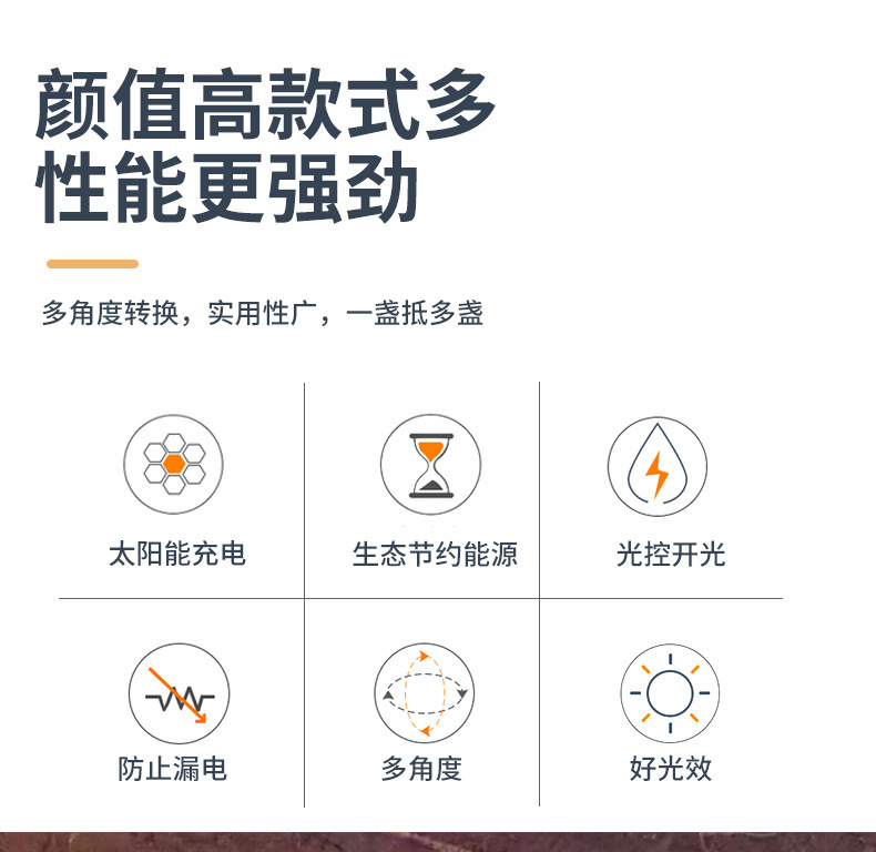 热销太阳能草坪灯家用庭院网格灯户外防水光感花园方格灯室外夜灯详情3