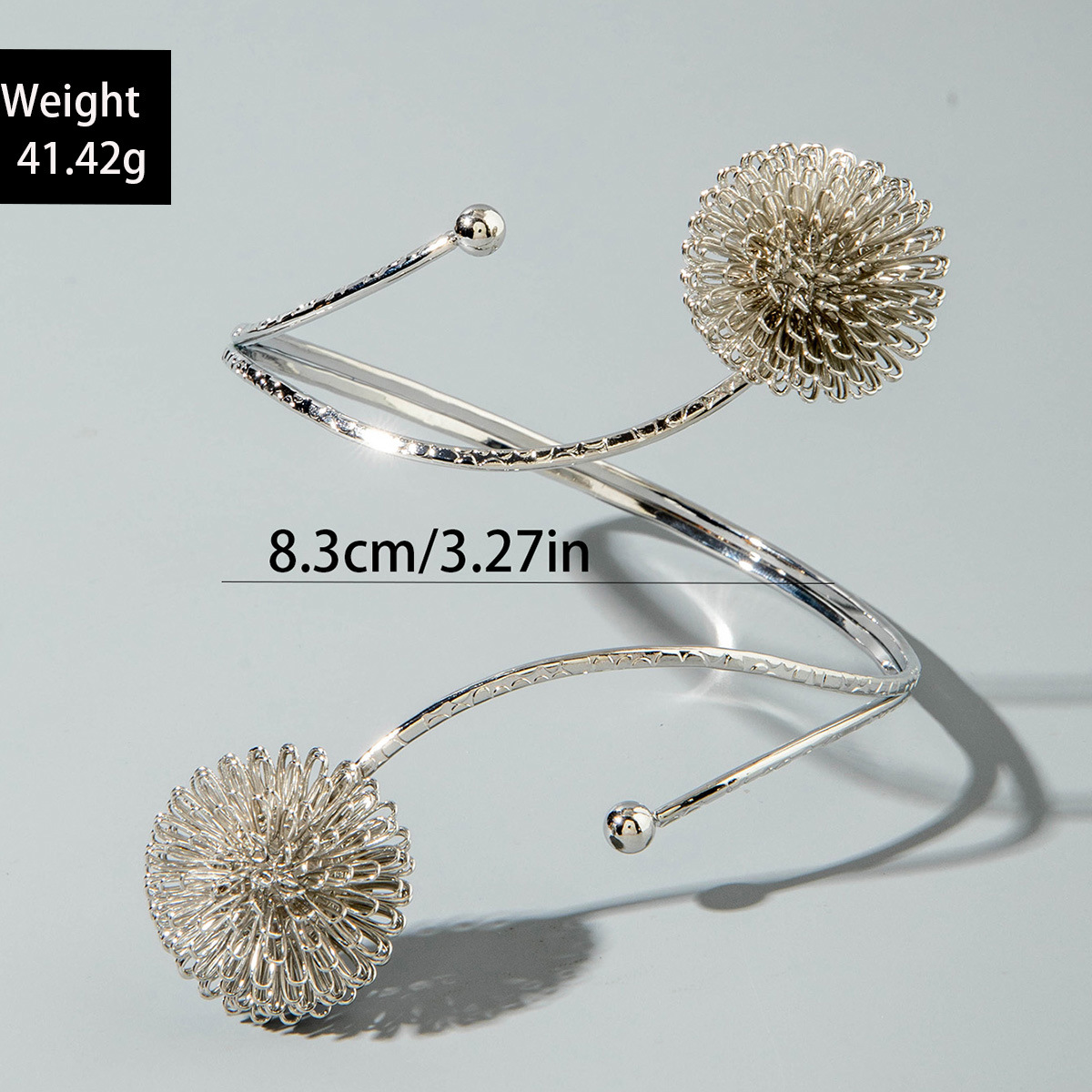 亚马逊跨境个性冷淡风海星手臂镯线条计感蝴蝶环形开口臂镯女详情56