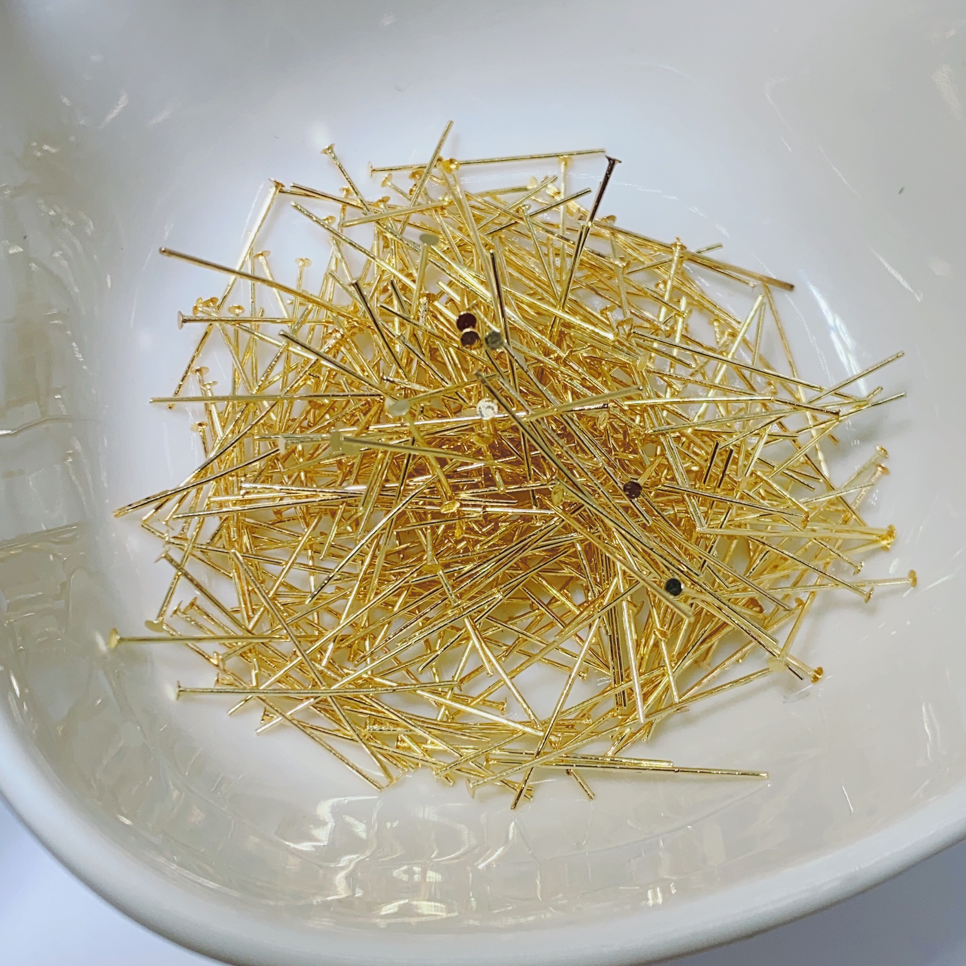 真金电镀DIY饰品针球头针T针九字针球针做耳饰耳环项链手串穿绳详情15